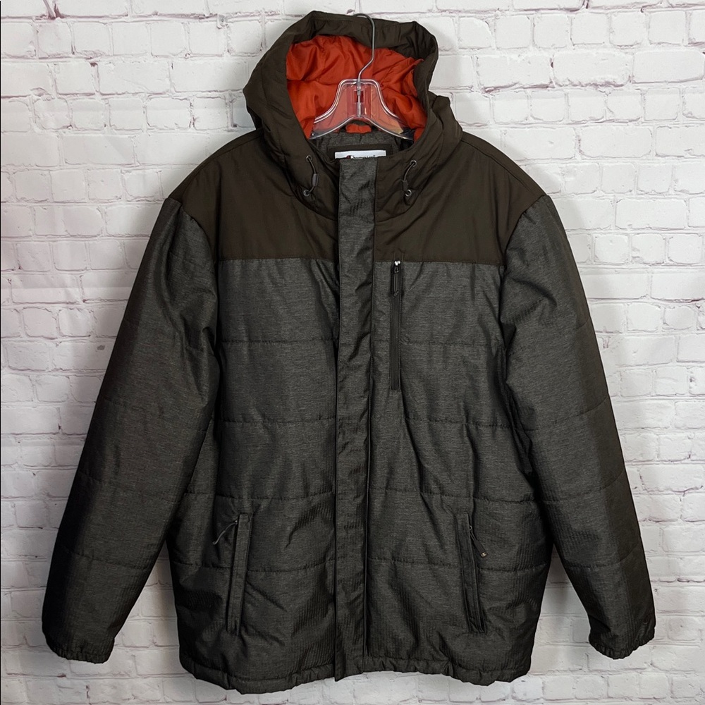 Champion Men's Tall Size Tech Herringbone Quilted Puffer with Hood